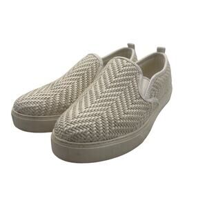 Aldo Alarka Women's Size 8 Basketweave Chevron slip on sneakers shoes S0363